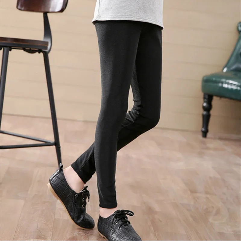 

Girls Black Pants Skinny Cotton Pencil Pants For Girl Casual Solid Girls Trousers School Kids Clothes