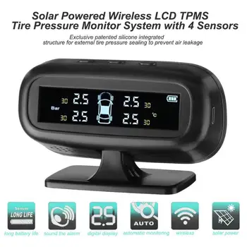 

Smart Wireless Car TPMS Tire Pressure Monitoring System LCD Solar Power Charging Digital Display Security Alarm System Promotion