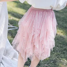 Пышная шифоновая юбка-американка для девочек 3, 4, 5, 6, 7, 8, 9, 10, 11, 12 лет однотонные юбки-пачки юбка для танцев для девочек Рождественская фатиновая юбка-американка