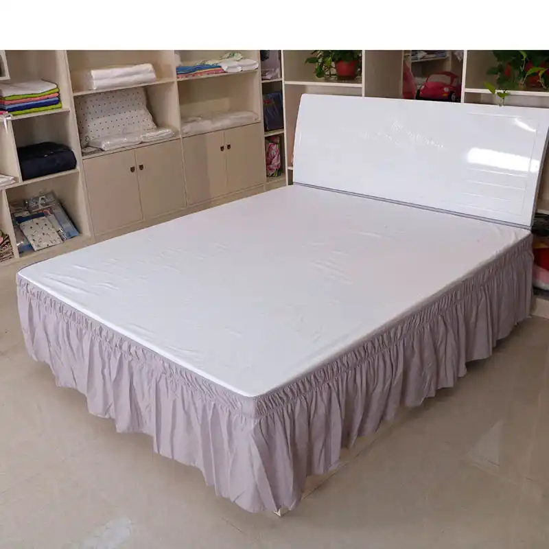 Hotel Queen Size Bed Skirt White Shirt Without Surface Elastic Band Single King Easy On Off Dust Ruffle Aliexpress Hotel Queen Size Bed Skirt White
