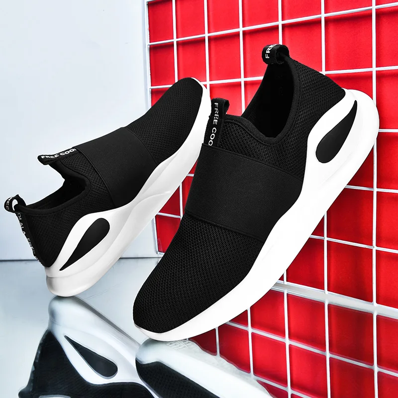 

BIGFIRSE Men Fashion Sneakers Breathable Brand Men's Shoes Slip On Trend 2019 Air mesh Men Casual Shoes 45 46 Zapatos De Hombre