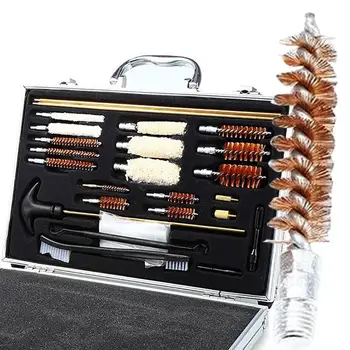 

Gun Rifle Cleaning Kit Brush Set Aluminum Tool And Case Hunting Accessories Universal Barrel Cleaning Kit/Borstel Set