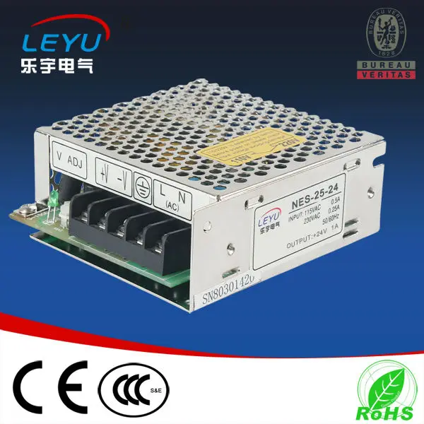 

CE RoHS Certificated 25W output NES-25-5 Single Output 5V 25W led power supply