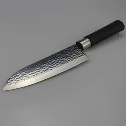 Шт. 1 шт. Santoku Мясо Кливер фрукты овощи ножи для шашлыков нержавеющая сталь японский резак резиновая ручка кухня шеф повар