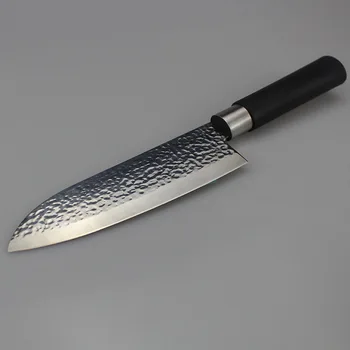 

1Pcs Santoku Meat Cleaver Fruit Vegetable Knives Stainless Steel Japanese Cutter Rubber Handle Kitchen Chef Knife
