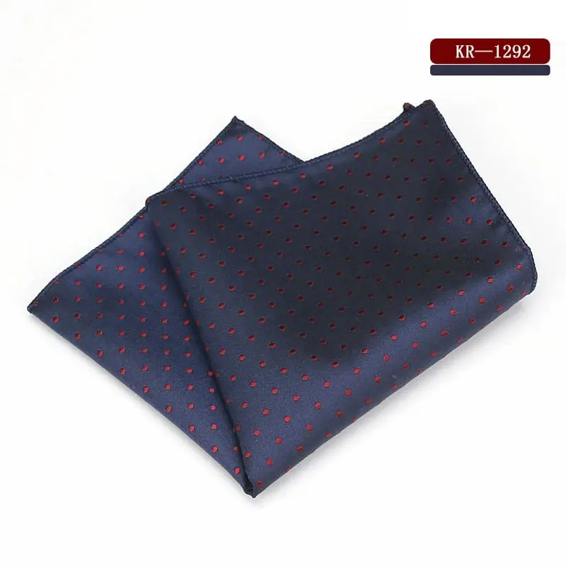 SFKR 1292 KR1273-1292 Роскошные Для мужчин полиэстер шелк модный мужской Карманный платок квадратный Винтаж горошек платки Свадебная вечеринка полотенце для сундуков 22*22 см - Цвет: SFKR 1292
