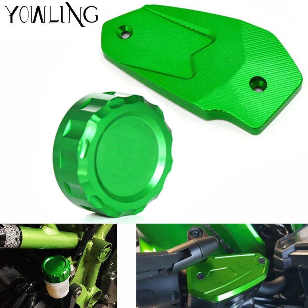 

CNC Rear Fuel Brake Fluid Reservoir Cover Tank Cap Cylinder For Kawasaki Z800 ER6N ER6F VERSYS 650 ninja650 2013 2014 2015 2016