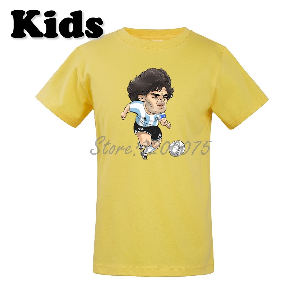 Детская футболка с героями мультфильмов Diego Armando MARADONA 10, Аргентинская футболка с героями мультфильмов Napoli Legend, футболка для мальчиков и девочек, W19032902 - Цвет: 4
