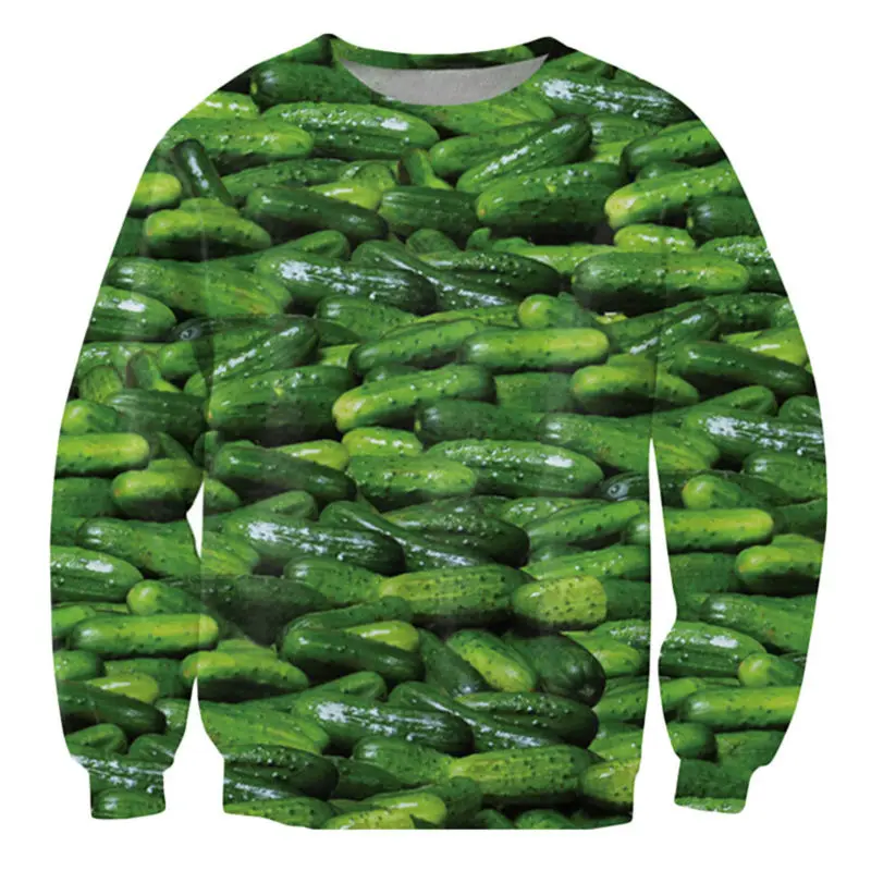 Harajuku Mens Hoodies And Sweatshirts 3D Printed Pickles