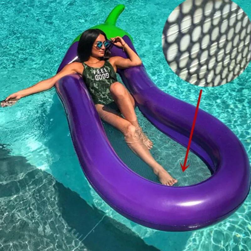 

Giant Inflatable Swimming Mattress for Adult Pool Inflatable Eggplant Float Toys Water Floating Pool C105