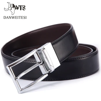 

[DWTS]2019 Leather Belt Designer Belts Men High Quality Retro Pin Buckle Ceinture Homme Mens Belts Luxury Man Reversible Cintos