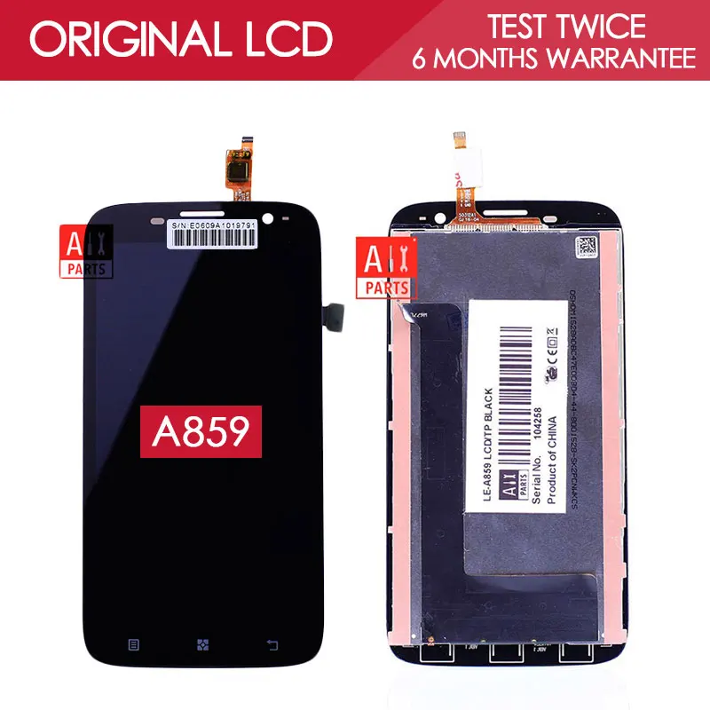 100 Tested Original IPS 1280x720 Display For Lenovo A859 LCD With Touch Screen Digitizer Assembly Replacement