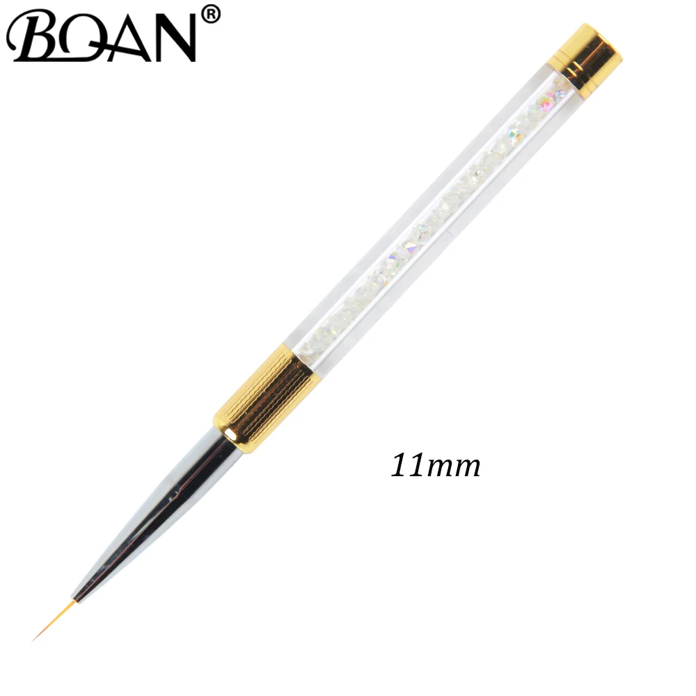 BQAN 1 шт., кристальная ручка, 7 мм/11 мм, кисть для рисования, кисть для рисования, ручка для гель-лака, Кристальные маникюрные инструменты для ногтей