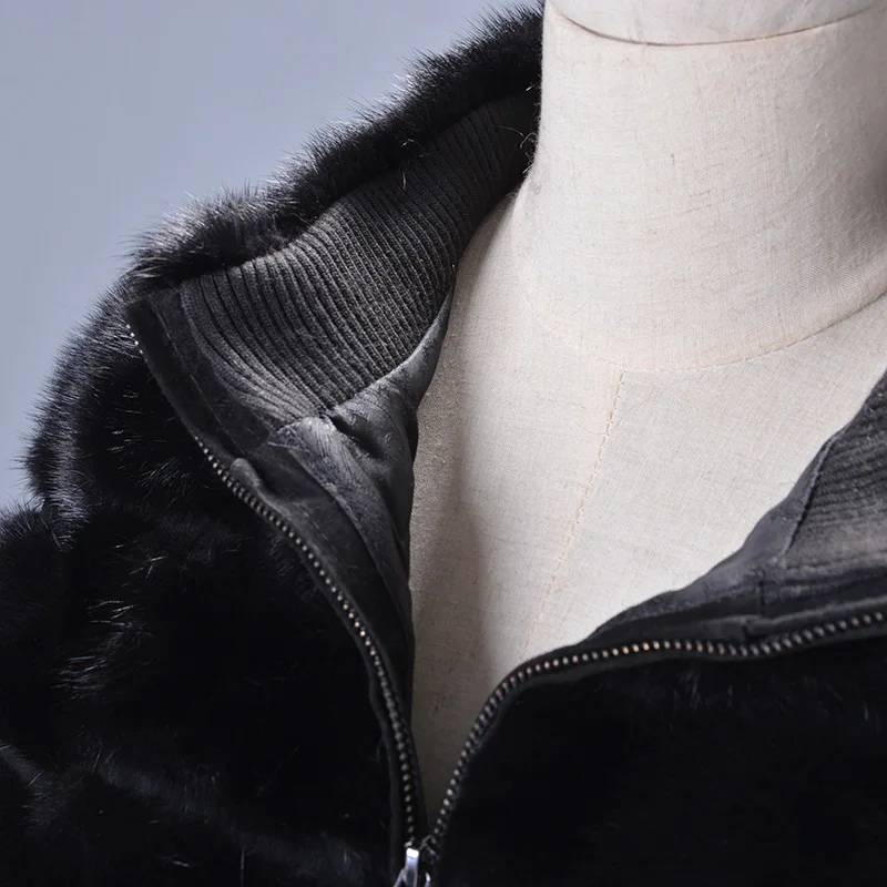 Шуба женская QIUSIDUN черная шуба из меха норки|mink fur coat|mink coat furfur mink coats |