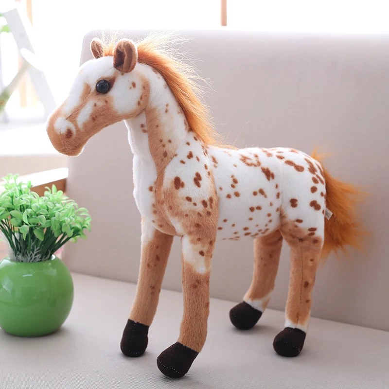 plush horse toys simulation animal soft doll lifelike horse plush doll