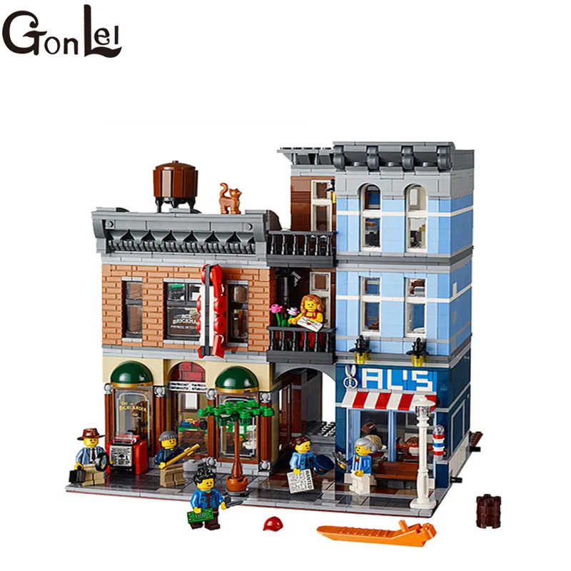

(GonLeI)2262PCS 15011 Parisian Creator Expert City Street Restaurant Avengers Sets Assemble Building Blocks boys gift