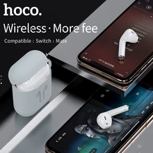 HOCO ES26, мини Bluetooth наушники, стерео бас, беспроводная Bluetooth 5,0 гарнитура, наушники, зарядная коробка+ чехол для всех смартфонов