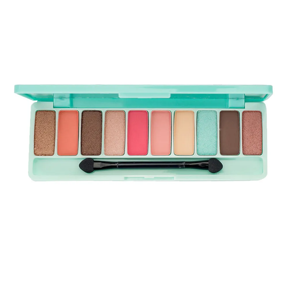 

Fashion Eyeshadow palette Cosmetics Set With Brush 10 Colors Eye Makeup Palette Matte Silky Pigments Eye Shadow 2019new cosmetic
