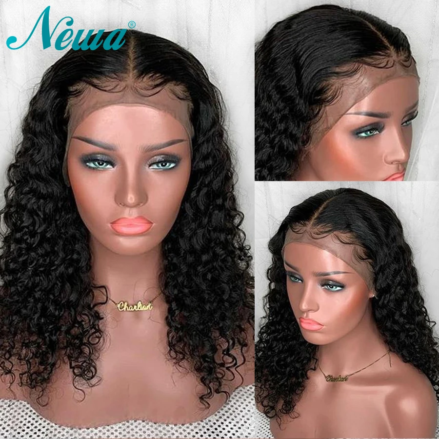 

Newa Hair Lace Front Human Hair Wigs Pre Plucked Glueless Remy Hair Lace Front Wigs With Baby Hair Brazilian 13x4 Curly Lace Wig