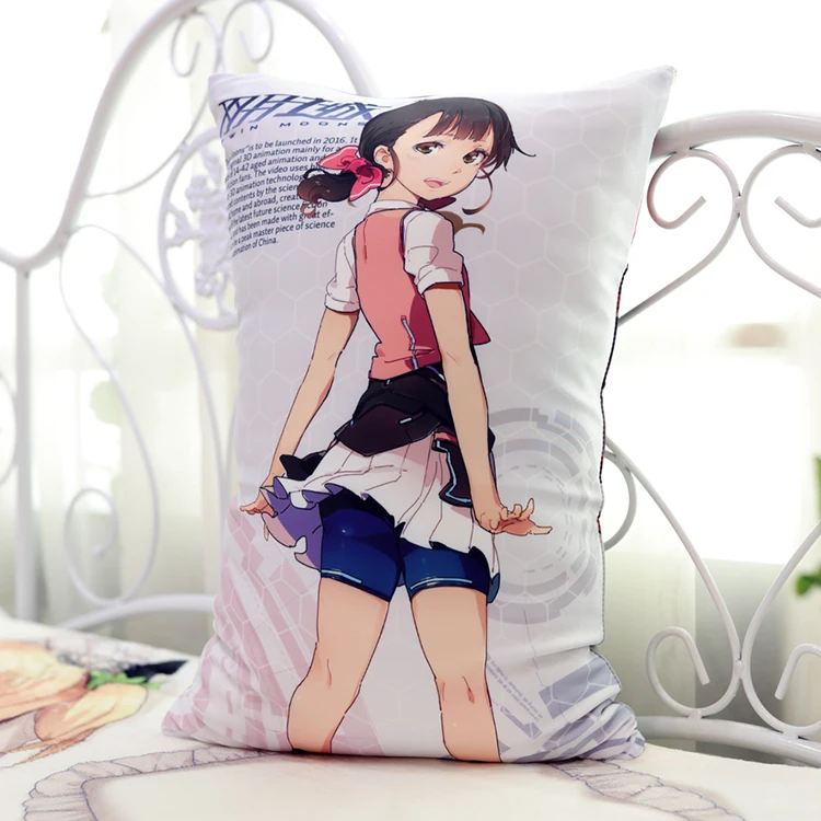 Moeyu Anime Twin Moons Hugging Body Pillow Cute Otaku Cushion 35x55cm 2WAY Fabric | Дом и сад