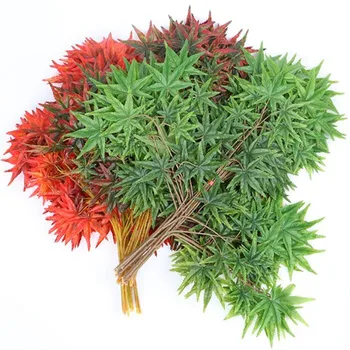 

12pcs Natural Looking Maple Leaf Bunch Artificial Greenery Plant Maple Tree Stem Branch