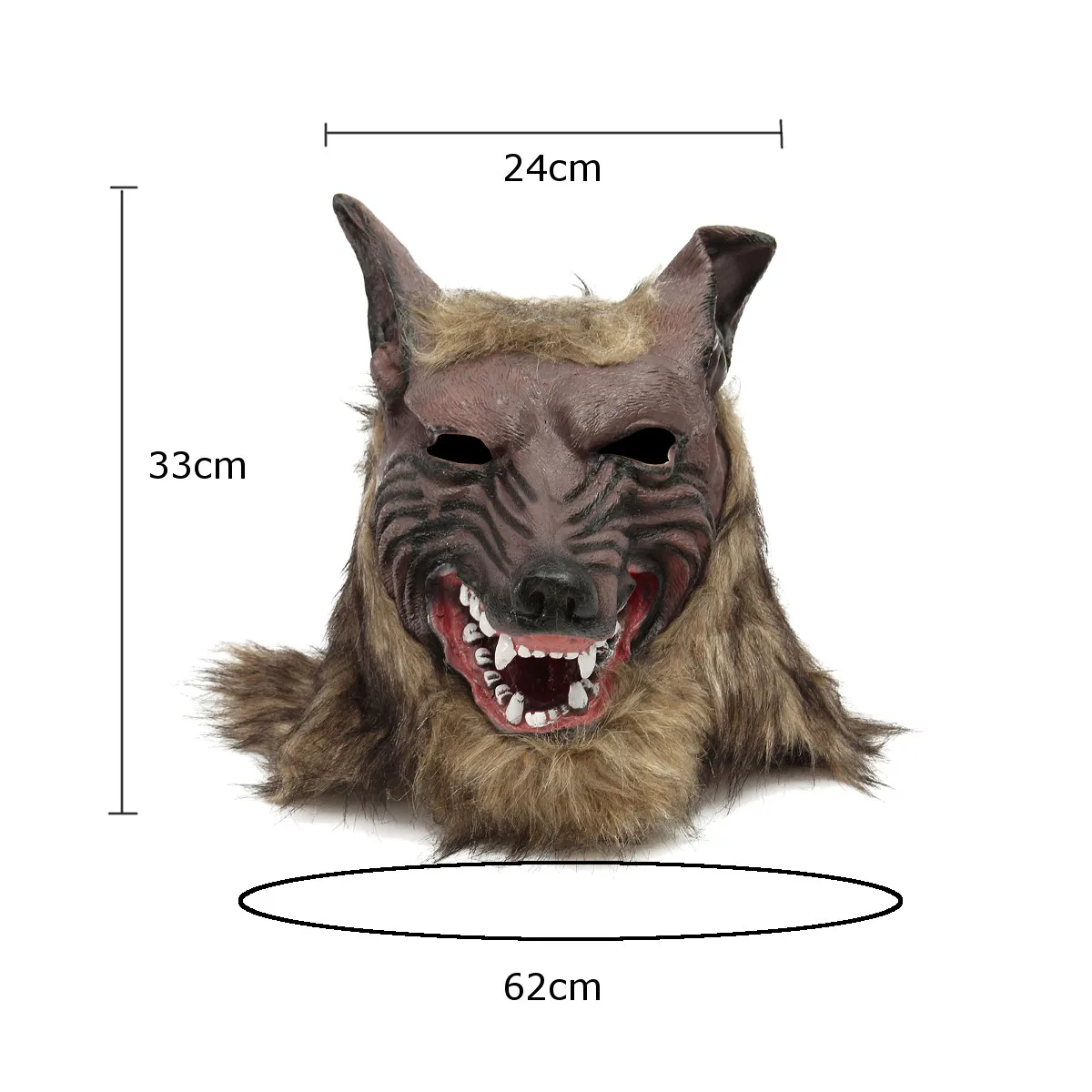 Creepy Full Face Wolf Latex Mask and Wolf Claws Theater Prank Prop Crazy Masks Halloween Costume Wolf Gloves