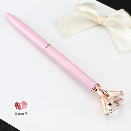 Gemstone Scepter гелевая ручка 0,7 мм металлический углеродный гелевая ручка Милая стационарная Рождественская ручка 1 шт - Цвет: Light Pink Purple