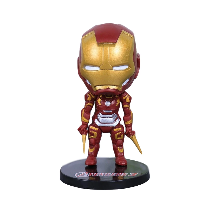 Disney Marvel Avengers Infinity War Captain America Thor Spiderman Q Version Action Figure Anime Collection Figurine Toy model Disney Marvel Avengers Infinity War Captain America Thor Spiderman Q Version Action Figure Anime Collection Figurine Toy model