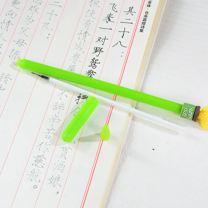 80 pcs Pen Wholesale Creative Lovely Personality Cactus Plants Potted Students Writing Neutral Pen Kawaii Stationery