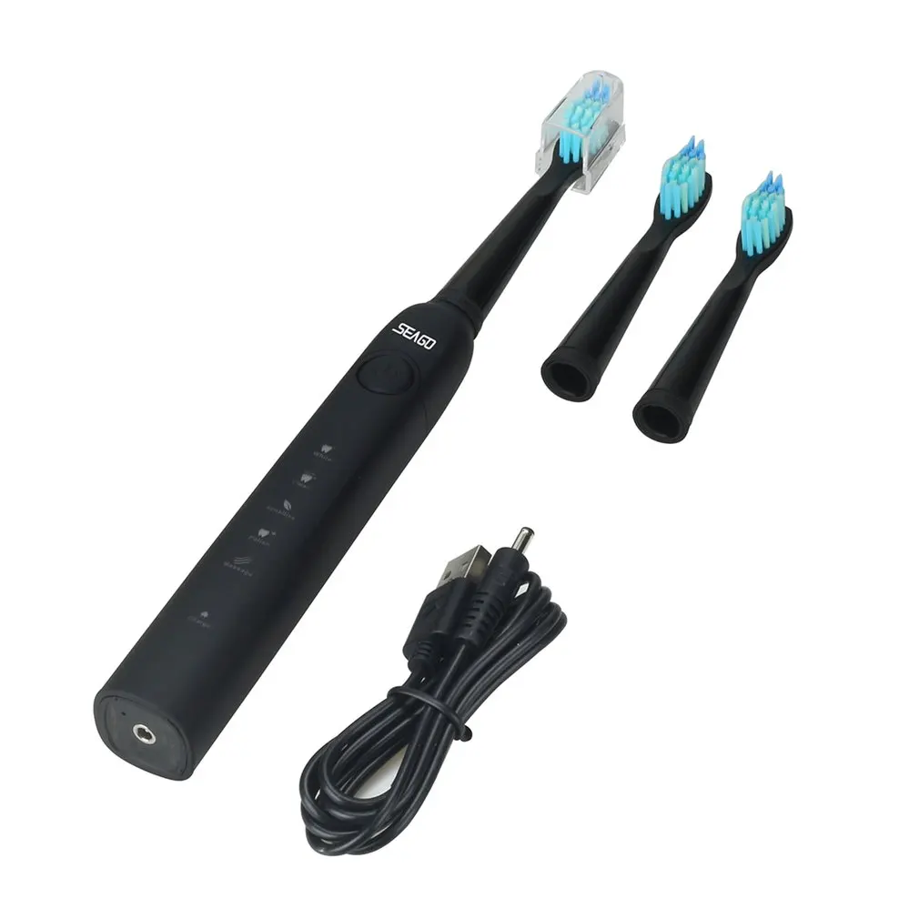 Сиго SG-949 электрические зубные щётки USB перезаряжаемые с 5 дополнительно ModesSmart таймер Sonic зубная щетка уход за зубами отбеливание зубов
