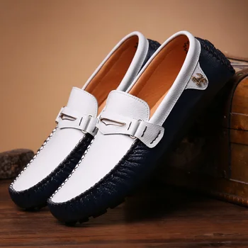 

Men Shoes Autumn Loafers Moccasin Homme Casual Split Leather Shoes Fashion Slip on Mens Driving Flats Mocasines Zapatos Hombre