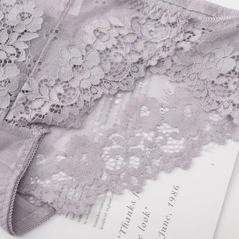Sexy Lace Panties WJ Women Low Waist Cute Fashion Cozy Lingerie Tempting Pretty Briefs High Quality Cotton Women Underwear