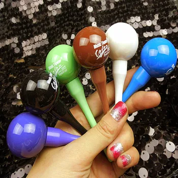 

6 color Long-lasting Waterproof Liquid Eyeliner makeup Lollipop Shape purple blue green brown white soft brush Eyeliner