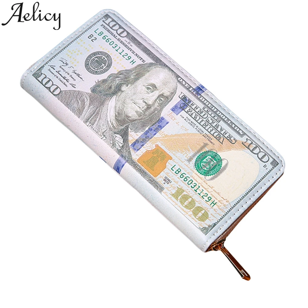 Женский и мужской кошелек Aelicy из кожи с карманами на молнии|Кошельки| |