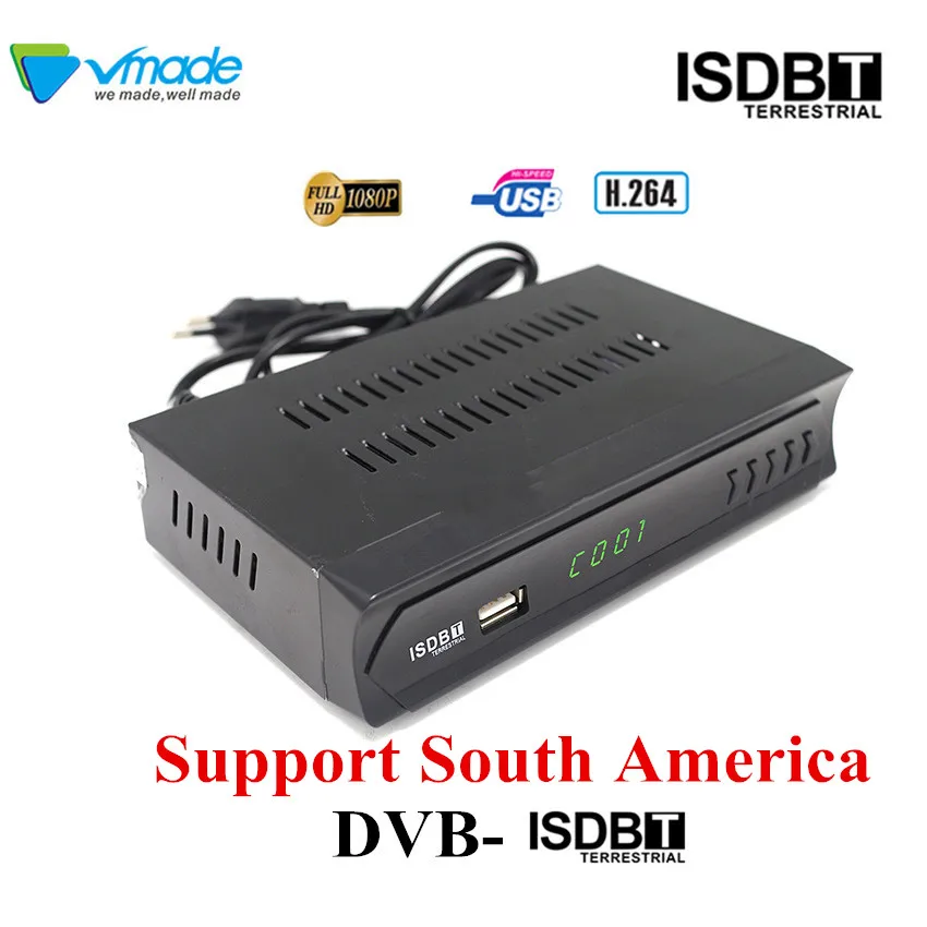 

DVB ISDB/T Tuner HD Terrestrial TV Tuner Receiver Support H264 FTA HDMI PAL TV Box for Brazil South African countries