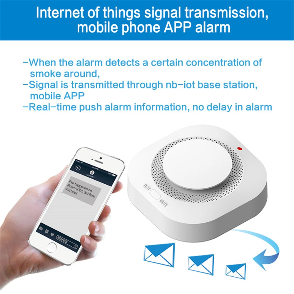 433MHz Wireless Fire Protection Smoke alarm Detector Alarm Sensors For RF GSM home security Alarm Systems