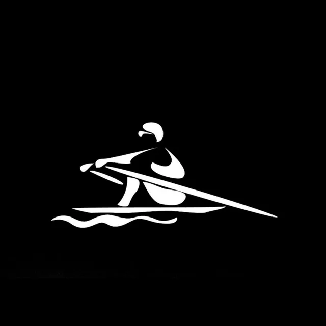 QYPF 15.8*7.5CM Interesting Rowing Decor Car Sticker Vinyl Accessories