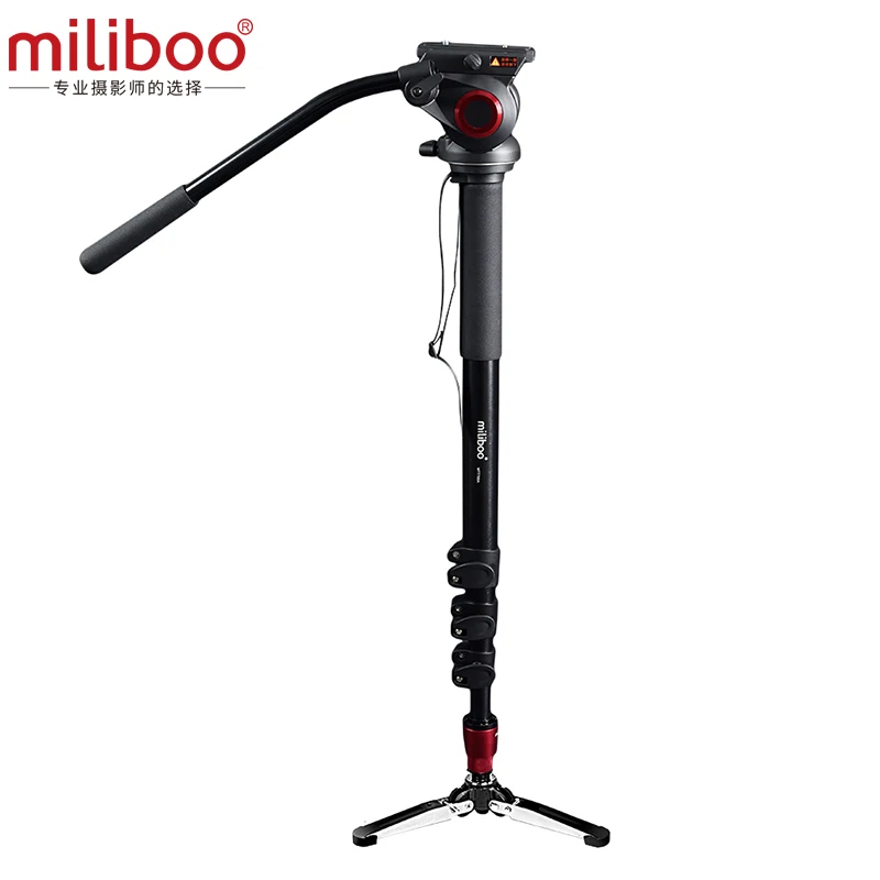 Miliboo MTT705A алюминиевый Портативный монопод с жидкой головкой для камеры для видеокамеры/DSLR Профессиональный штатив 7" Максимальная высота - Цвет: Monopod set