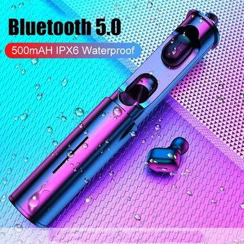

Mini T1 5.0 Bluetooth Earphone 3D True Wireless Stereo Earbuds With Mic Portable Hi-Fi Stere Cordless Dual Headset