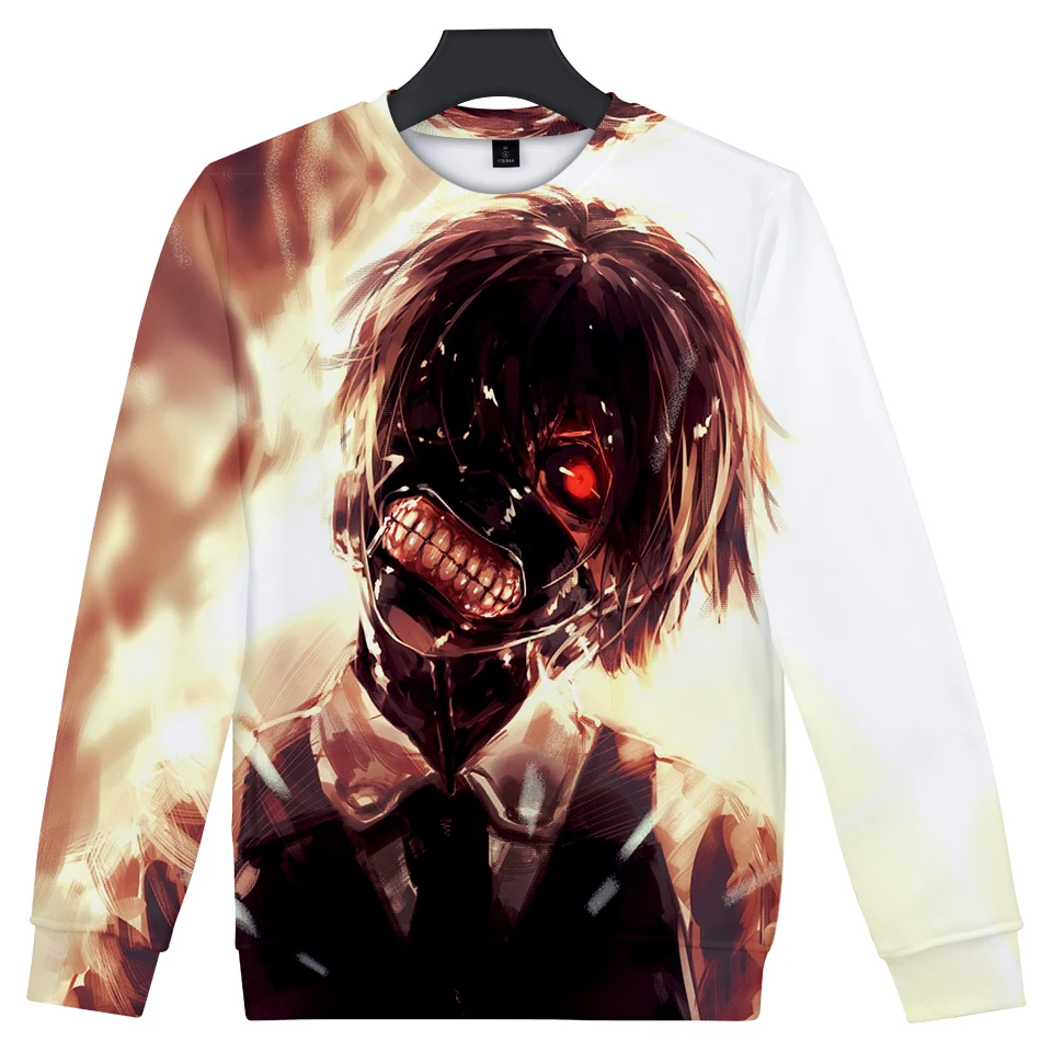 Tokyo ghoul/Популярная Повседневная футболка унисекс с длинными рукавами Одежда