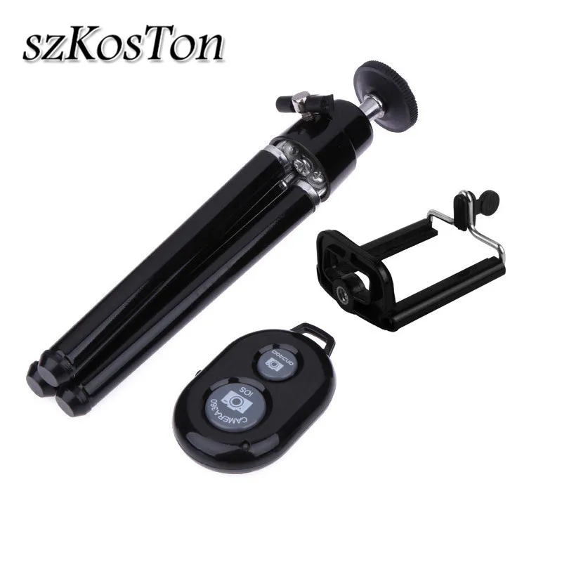 

3in1 Metal Tripod With Clip Phone Holder Bluetooth Remote For Iphone Xiaomi Android Phones Tripod Stand For Gopro DV SLR Camera