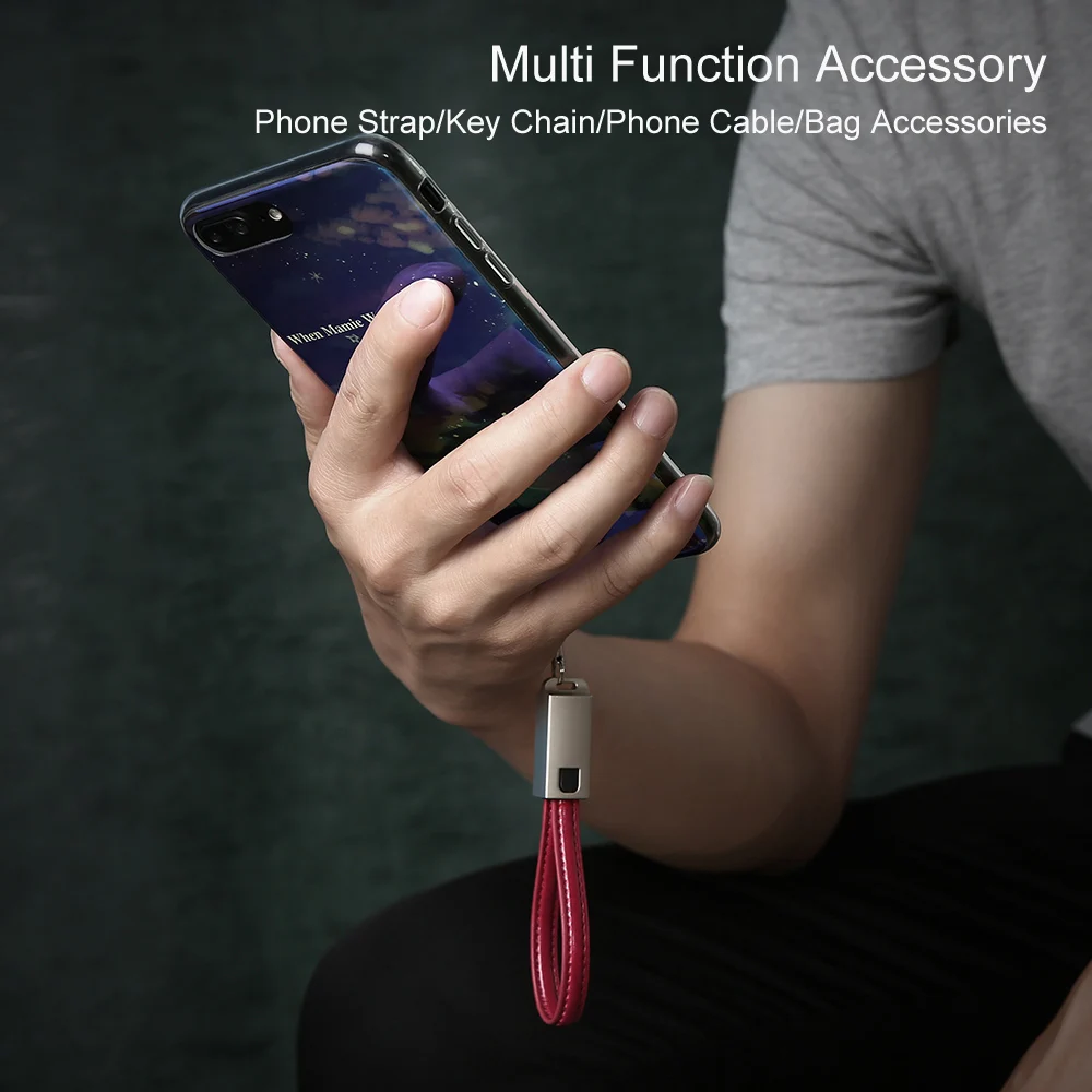FLOVEME USB кабель для iPhone 6 6S Plus 5 5S SE PU кожаный брелок зарядный 7 8 X 10 iPad зарядное