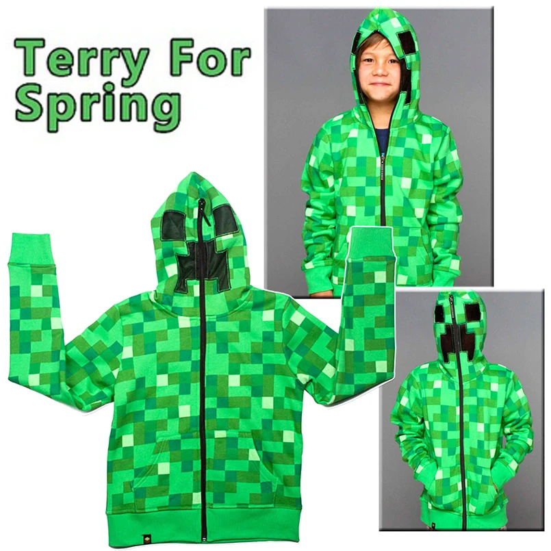 

2018 Spring-autumn outwear Minecraft Cartoon Children's clothes sweatshirts Baby Boys Girls Hoodies FNaF short sleeve T-Shirts