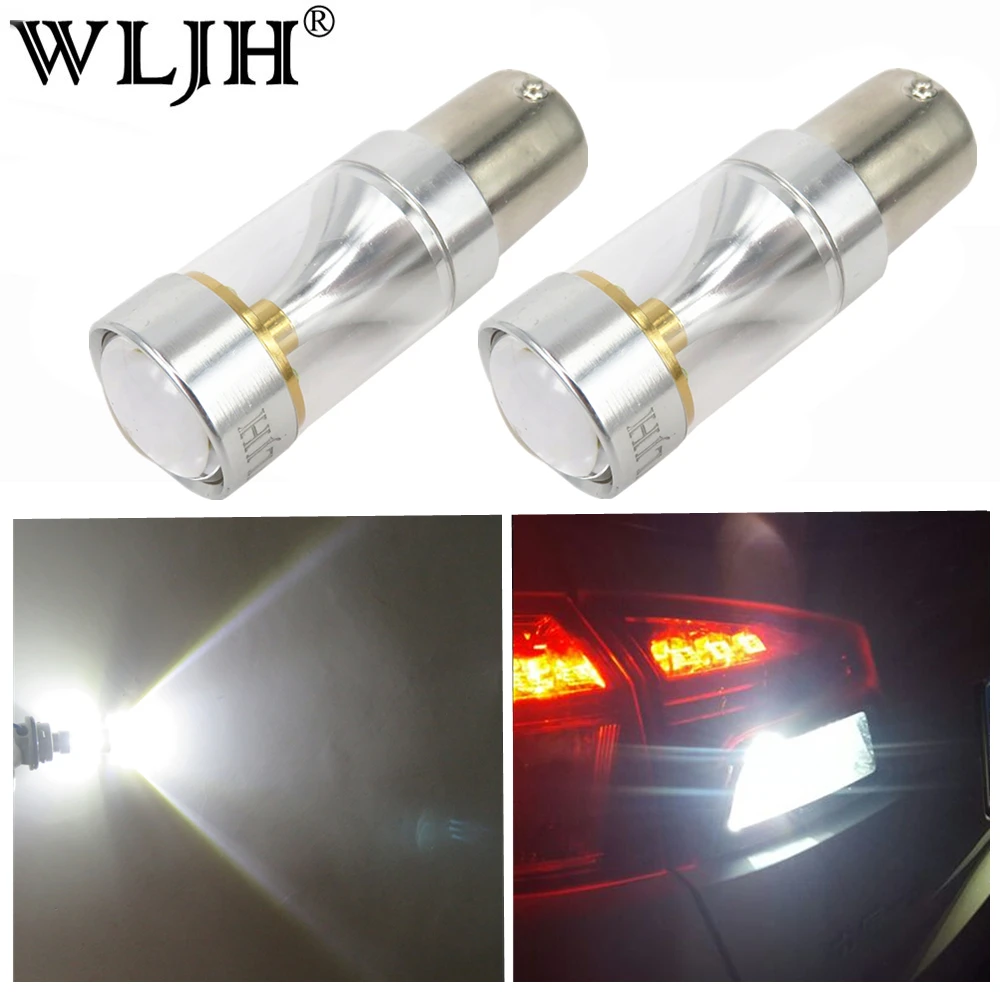 

WLJH 2x High Power Canbus 30W 1156 BA15S P21W LED C'REE Chip Car DRL Reverse Backup Light Corner Parking Lamp Bulb Projector Len