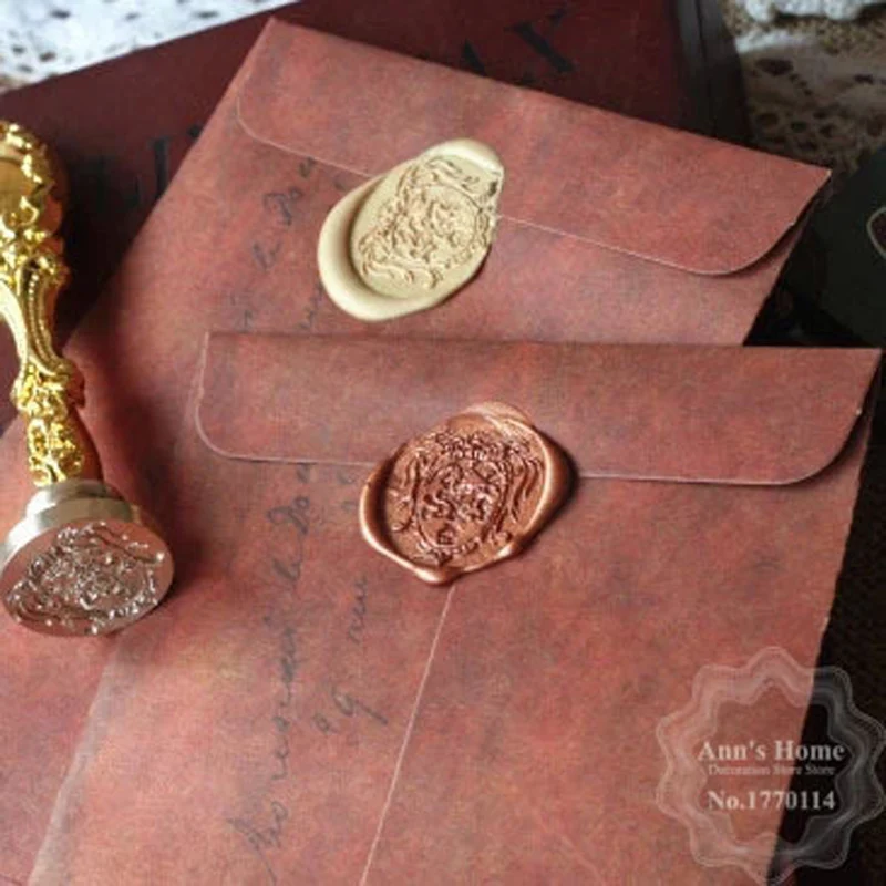 

10pcs/lot Vintage Kraft Paper Envelope Postcard Gift Envelope DIY Funny Work Scrapbooking Paper Stamp Envelope for School Supply