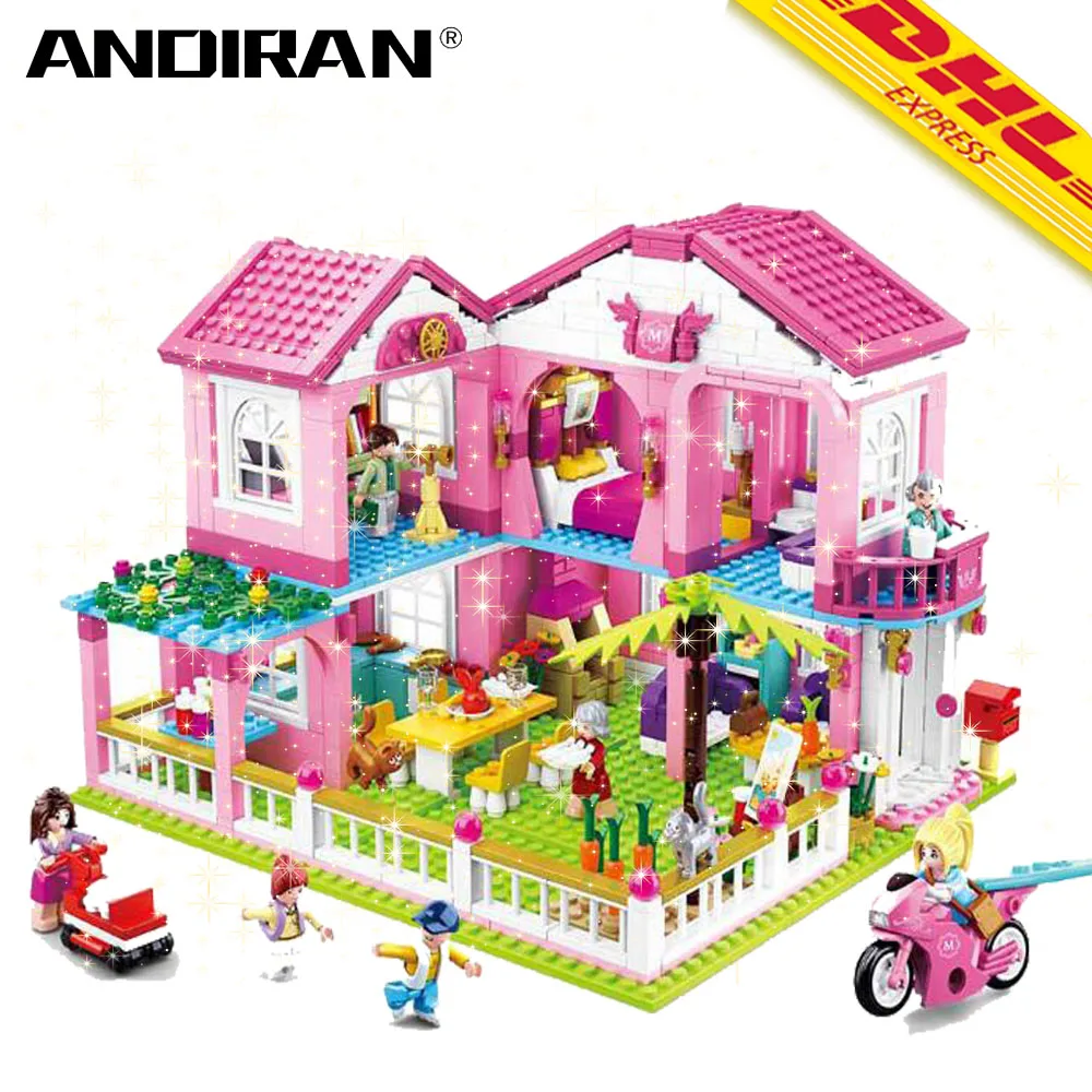 

0721 City Girl Friends Big Garden Villa Model Building Blocks Brick Compatible Lego Technic Toys For Children