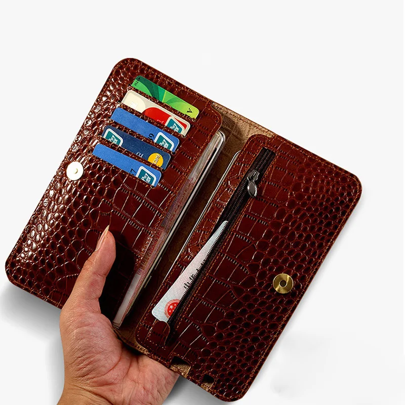 Wangcangli Phone Case For Samsung Galaxy S7 S8 S9 Plus Crocodile Texture Dual Bags Note 8 J3 J5 J7 2017 Wallet | Мобильные телефоны