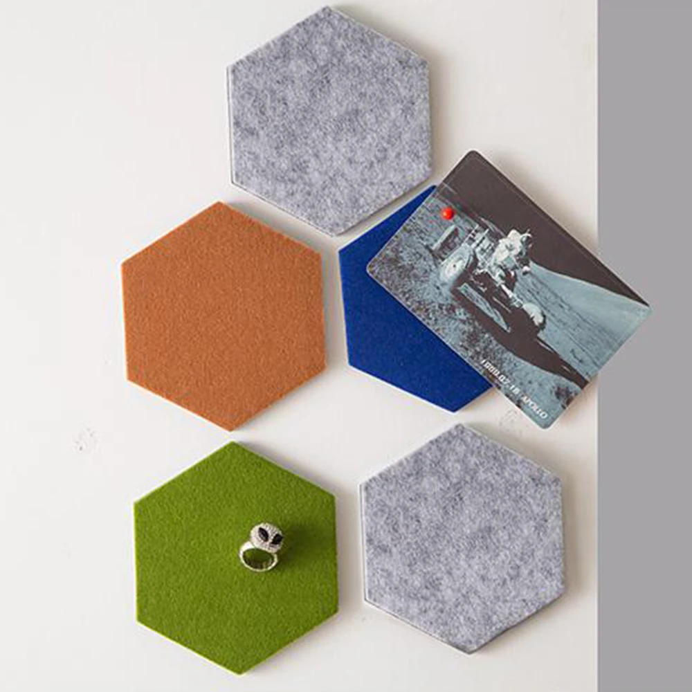 Creastive 3D Hexagon Felt Sticker Board Home Furnishing Wall Storage