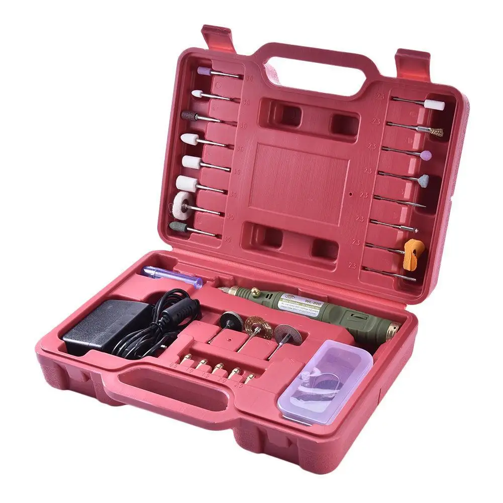 

set of tools Polisher 18000RPM Variable Speed Wooden Style Rotary Tool Polishing Grinding Electromechanical Drill Mini Drill Too