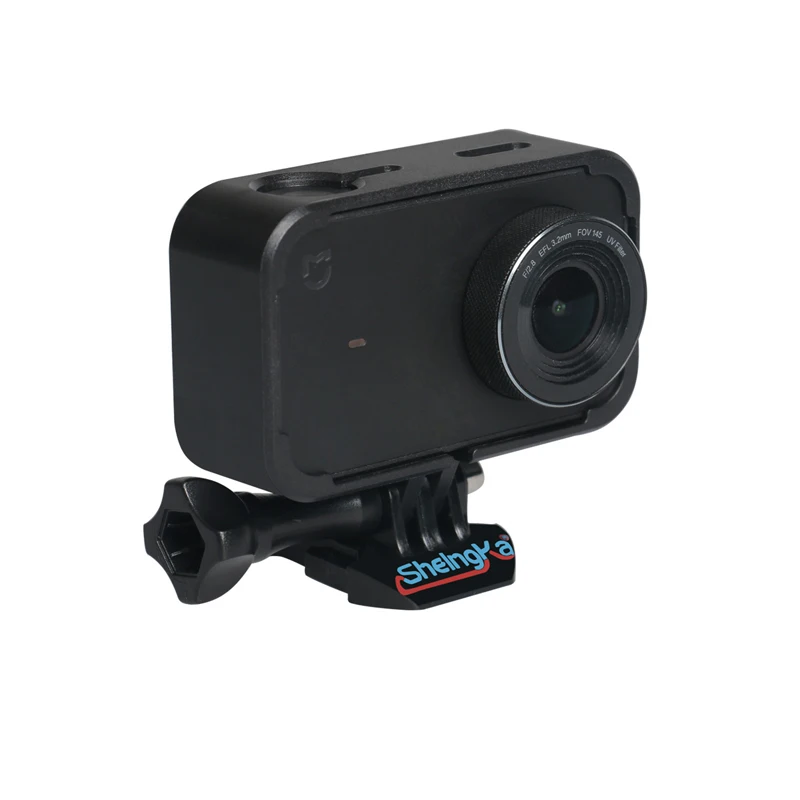 Protective Silicone cover with lens cap + Protective Frame Case Housing black for Xiaomi Mijia Mini Action Camera Accessories (14)